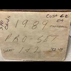 Pro Set Football 89 seri s 1 &2 540 card only